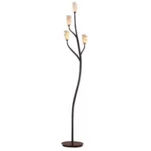 Forest Floor Lamp 4 Light G9, Brown/Black Oxide, NOT LED/CFL Compatible