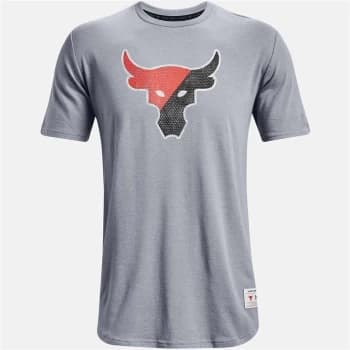 Under Armour Project Rock Short Sleeve T Shirt Mens - Grey