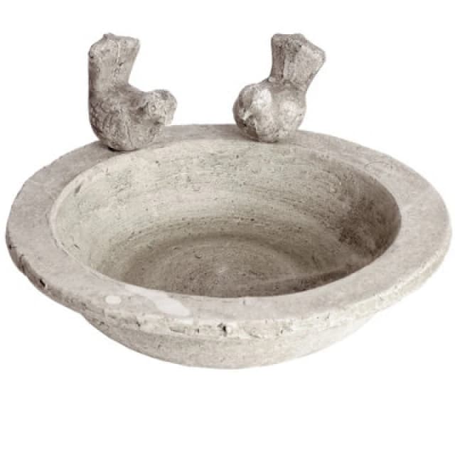 Hill Interiors UK Homeliving Stone Effect Bird Bath Large