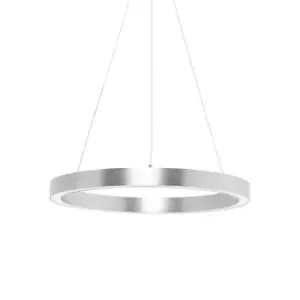 Carlo Integrated LED Pendant Ceiling Light, Silver, 4000K, 2500lm