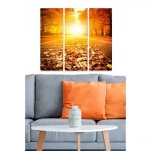 MDF3464546 Multicolor Decorative MDF Painting (3 Pieces)