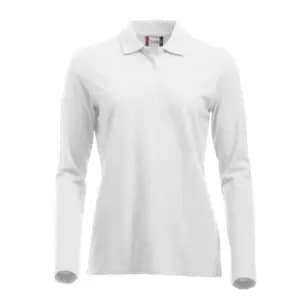 Clique Womens/Ladies Classic Marion Long-Sleeved Polo Shirt (L) (White)