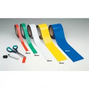 Magnetic Easy Wipe Racking Strip Yellow 30MMX10M