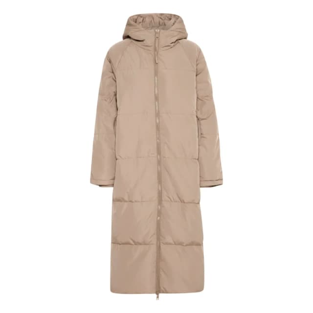Ichi Long jacket woman Ichi Bunala Down JA4 Beige Female S