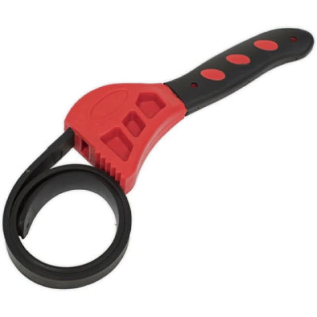 Loops 150mm Adjustable Strap Wrench - Soft Grip Handle - Oil Filter Removal Strap Multi