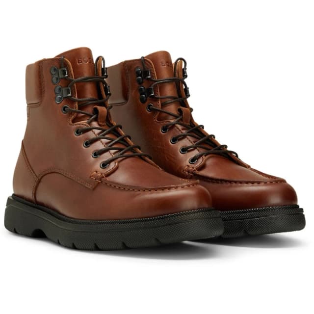 Boss Mens Jacob Halb Brogue Boots Medium Brown male 6 (40)