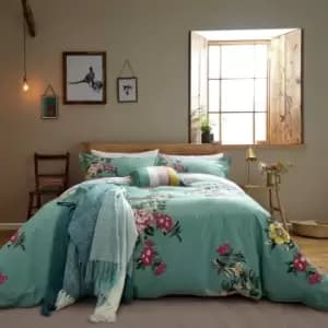 Joules Cotton Cotswold Floral Blue Bedding Set - Kingsize