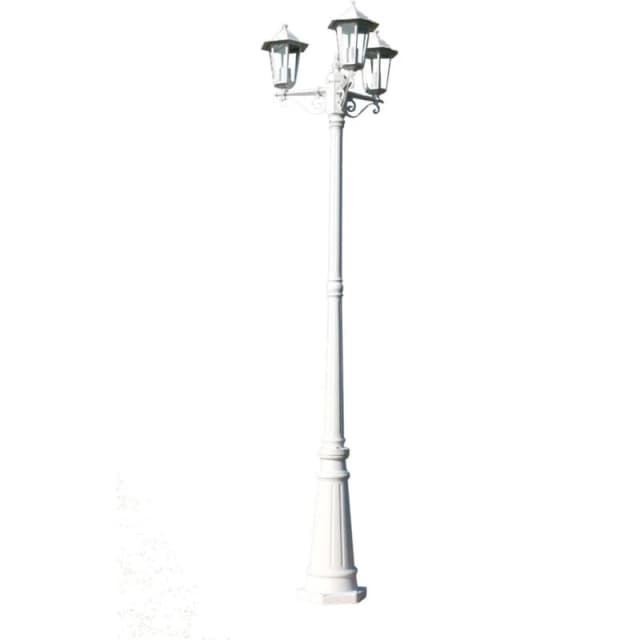 XL DESTOCK Garden Light Post 3-arms 215cm White Aluminium vidaXL 8718475802310