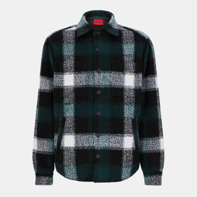 Hugo Mens Egriso Overshirt Dark Green 302 male S