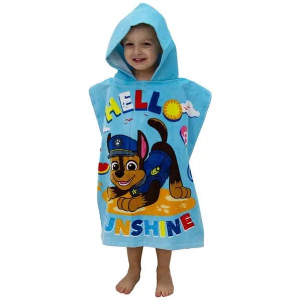 Paw Patrol Paw Patrol Summer Beach Bathroom Poncho Unclassified One Size Blue 77994218000