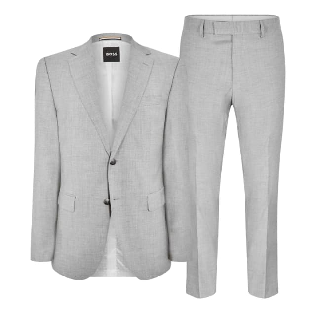 Boss Mens Jeckson Suit Silver male 44 (54)