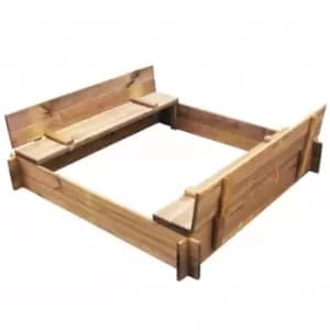 Sandbox Impregnated Wood Square Vidaxl Brown