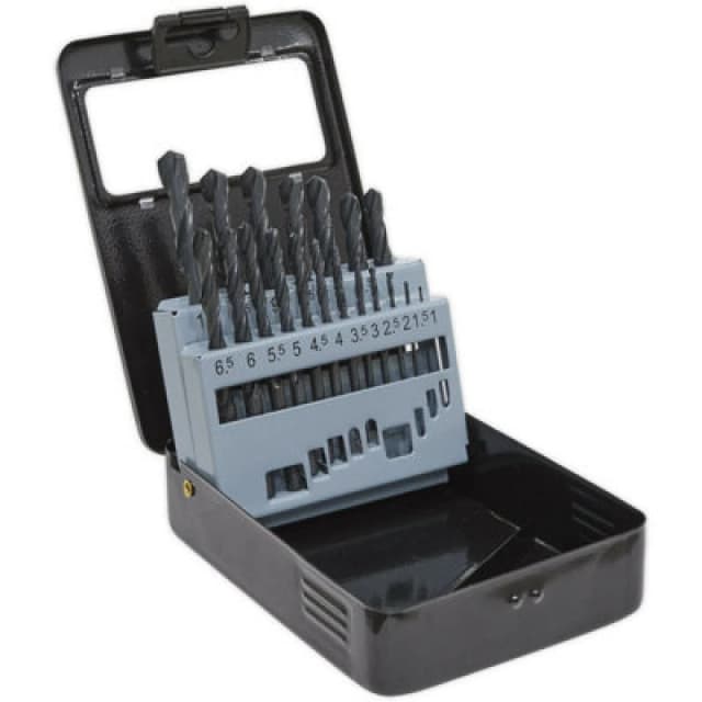 Loops 19 Piece Roll Forged HSS Drill Bit - 1mm to 10mm - 118 Degree Point Tip - Case Multi