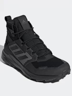 adidas Terrex Trailmaker Mid Cold.rdy Hiking Shoes, Grey/Black/Blue, Size 11, Men