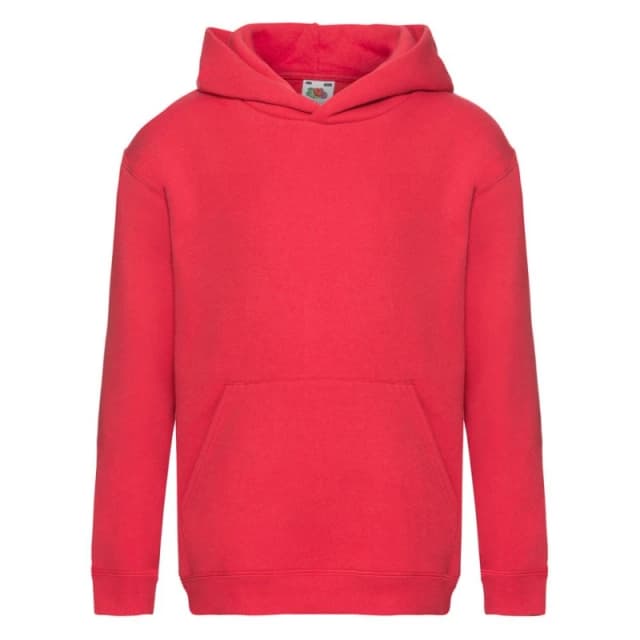 Fruit Of The Loom Premium girls's Children's Sweatshirt in Red