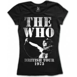 The Who British Tour 1973 Black Ladies TShirt Size: Large