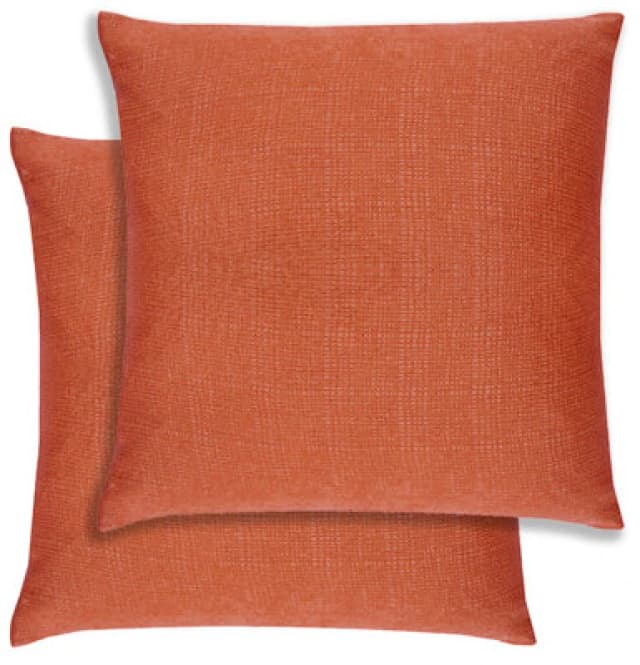 Enhanced Living Pair of Matrix Textured Cushion Covers - 43x43cm - Cases Only Orange