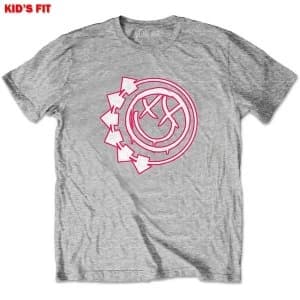 Blink-182 - Six Arrow Smiley Kids 11 - 12 Years T-Shirt - Grey