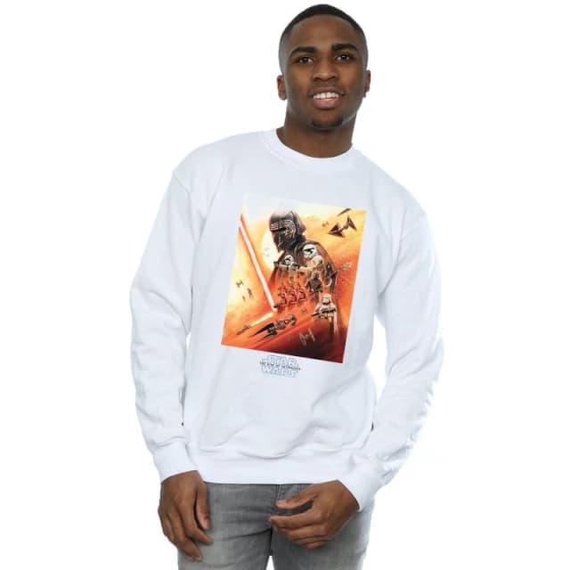 Disney Men First Order Poster Sweatshirt in White Size: Small White S Male 5059400138078
