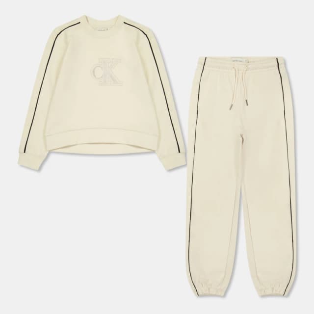 Calvin Klein Jeans Kids Piping Clothing Set Whitecap PGB female 10Y