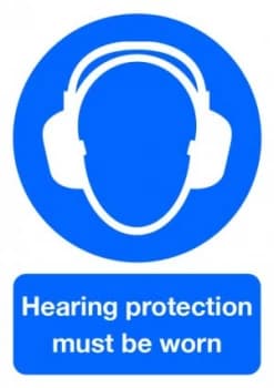 Signslab A4 Hearing Protctn M/b/worn Pvc