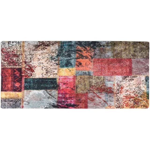VIDAXL Rug Washable Patchwork 80x300cm Multicolour Anti Slip Vidaxl 8720286653999