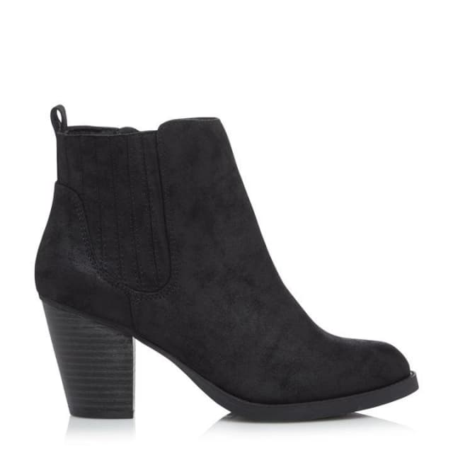 Head Over Heels by Dune Black 'Pintosy' Block Heel Ankle Boots - 3
