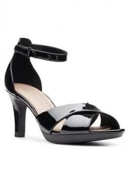 Clarks Adriel Cove Heeled Sandal - Black