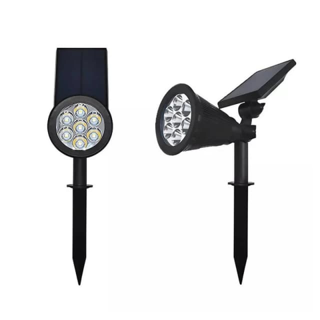 ENER-J Pack of 4 7W Solar Spike Light 1800 mAh battery 55V 15W Solar IP44 in Black Unisex