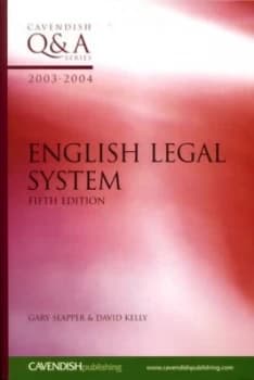 English Legal System 2003-2004 by Gary Slapper Paperback