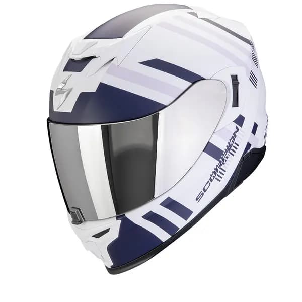 Scorpion EXO-520 Evo Air Banshee Matt White Blue Purple Full Face Helmet Size M