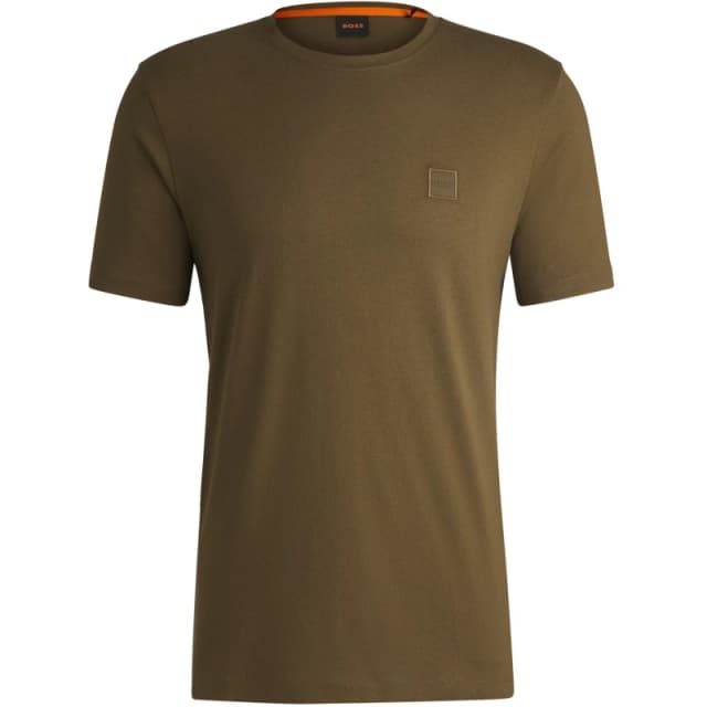 BOSS Tales mens T shirt in Kaki