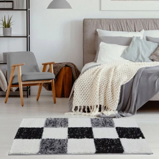 The Rugs Myshaggy Collection Rugs Geometric Design 381 Grey