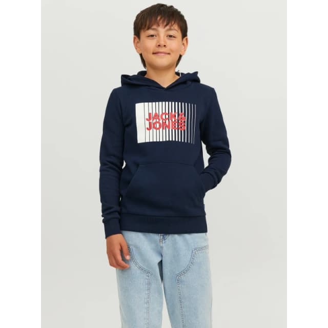 Jack and Jones Kids Play Logo Hoodie Navy Blazer male 8 Years