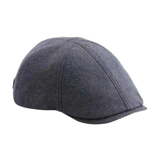 Beechfield Beechfield Men Linen Summer Newsboy Cap in Blue Blue One Size Male 5063470839339
