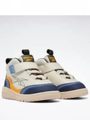 Reebok Weebok Storm X Shoes, Beige/Yellow/Navy, Size 4