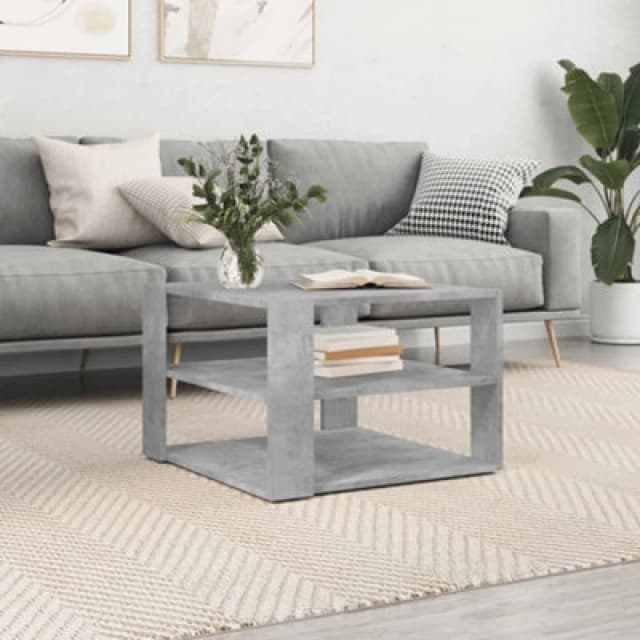 VIDAXL Coffee Table Concrete Grey 59.5x59.5x40cm Engineered Wood Vidaxl 8720845925208