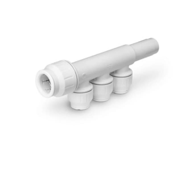 JG Speedfit John Guest Speedfit 22mm X 15mm 3 Port Manifold With Stem Pem582215Bw
