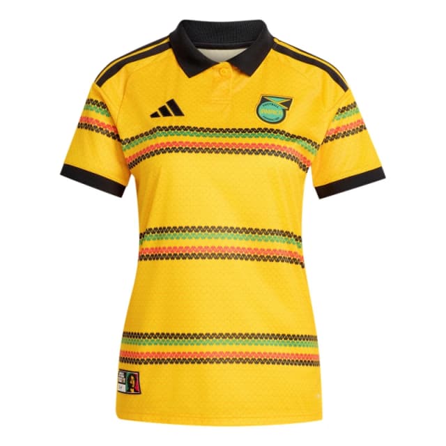 adidas Womens Jamaica Home Shirt 2026 Gold/Green female 10 (S)