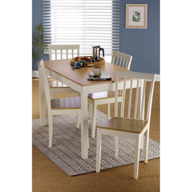 Homelife Sherbourne 5 Piece Dining Set Cream unisex Set