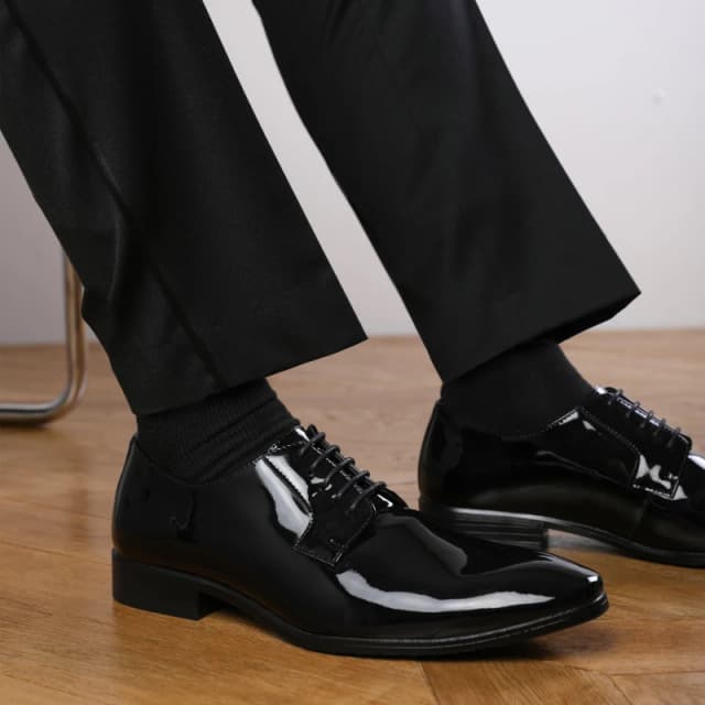 Where's That From Where's That From Men 'Elliot' Lace Up Derby Formal Dress Work Shoes in Black Size: 10 Black 10 Male 5059283410254