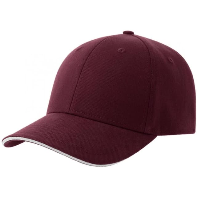Atlantis Mens Liberty Sandwich 6 Panel Cap in Burgundy Burgundy Male One Size