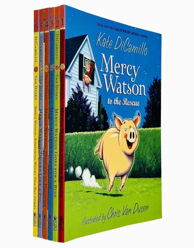 Mercy Watson Series 6 Book Set Kate DiCamillo Heartwarming Animal Adventures For Young Readers Walker ltd Books