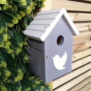 Samuel Alexander - Wooden Peace Garden Wild Bird Nest Box with White Roof-32mm Entrance Hole
