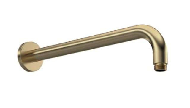 Balterley Round Wall Mount Shower Arm Brushed Brass 345mm Bronze