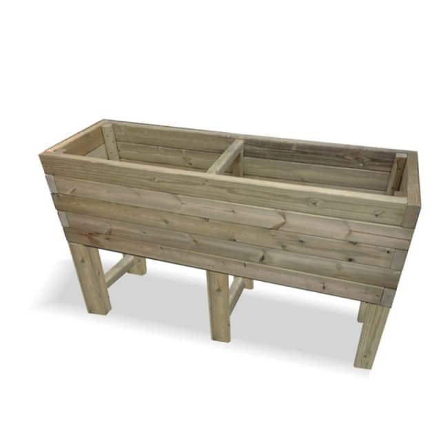 Churnet Valley Garden Furniture Ltd Raised Super Heavy Duty Veg Trough Planter - Timber - Fully Assembled in Brown Brown Unisex