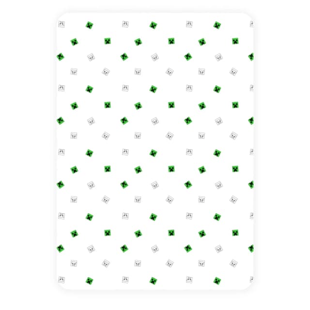 Minecraft Minecraft Grids Double Fitted Sheet White unisex Double