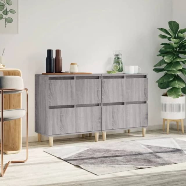 VIDAXL Sideboards 2 pcs Grey Sonoma 60x35x70cm Engineered Wood Vidaxl 8720845831424