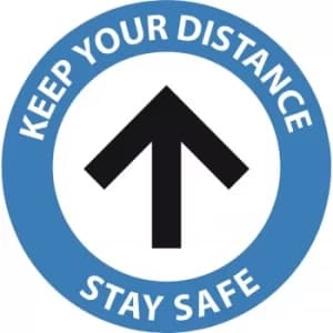 Draper One Way Social Distancing Floor Sticker