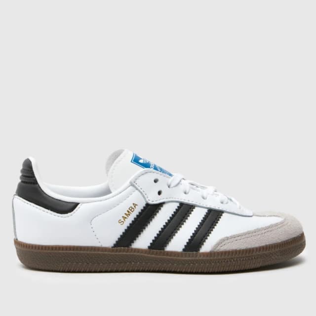 adidas Originals Samba OG Shoes Childrens White/Black unisex C12 (30.5)